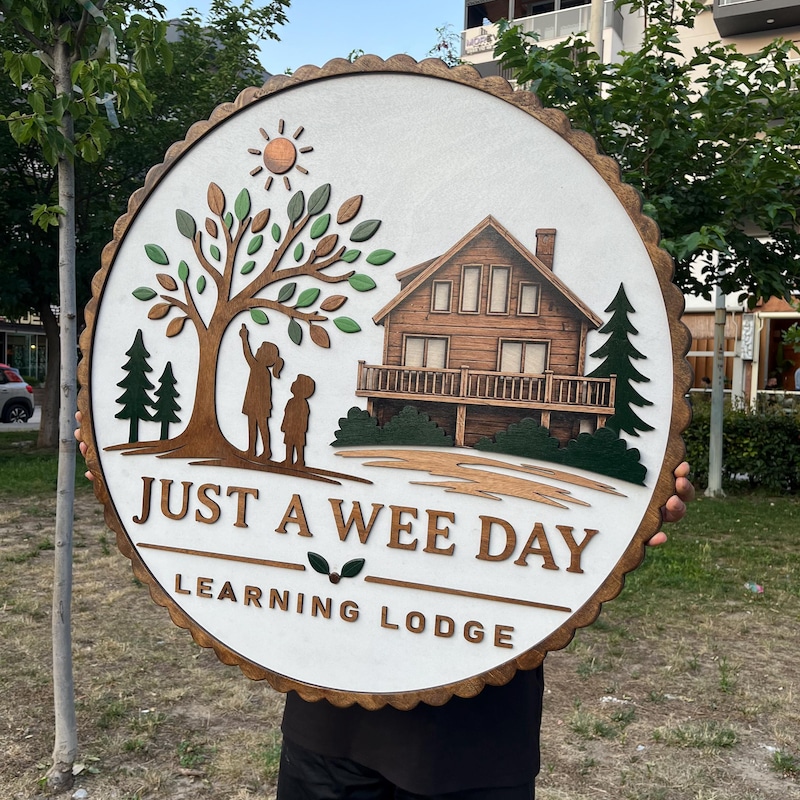 Learning Center & Daycare 3D Wood Sign